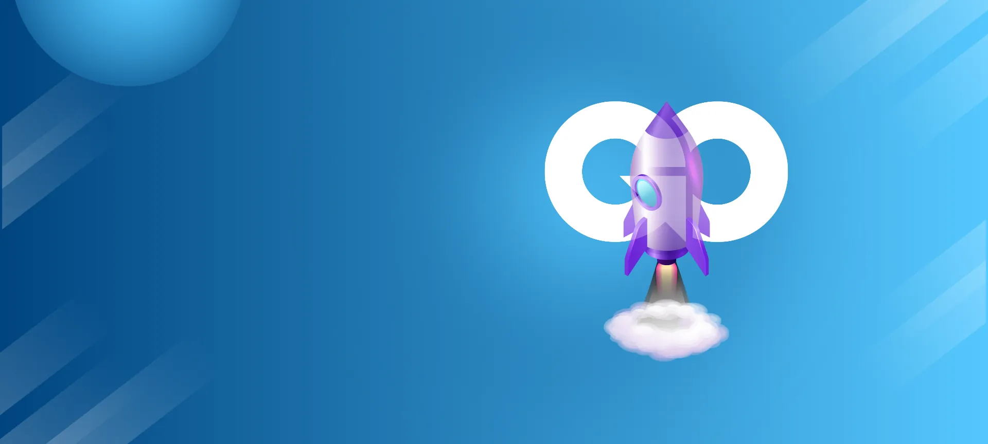 Rocket launching from the INFIGOES icon, representing a business launch